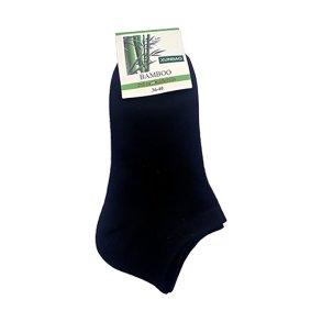 Bambus str�mper, Footies, sort, 10 pr.