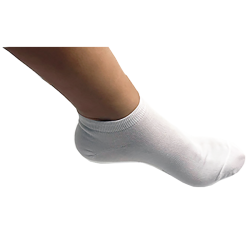 Bambus str�mper, Footies, hvide, 10 pr.