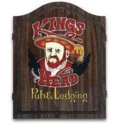 Kings Head dart skab m. skive og pile