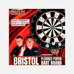 Bull's Bristol Papir Dartskive (inkl. 2 s�t dartpile)