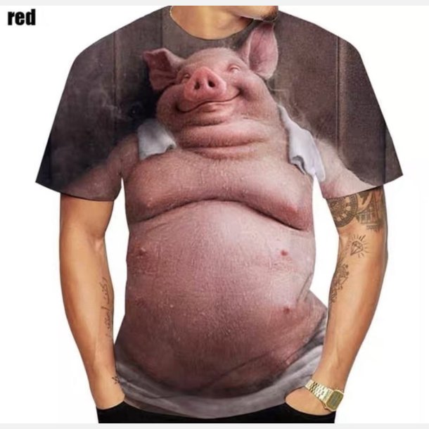 T-Shirt, Glad Gris.