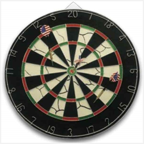 Dartskive  med 6 pile 