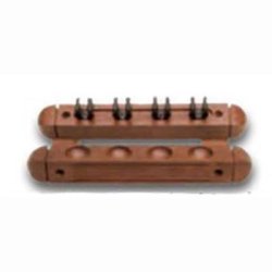 K� holder til 6 k�er m/plast clips, Mahogny