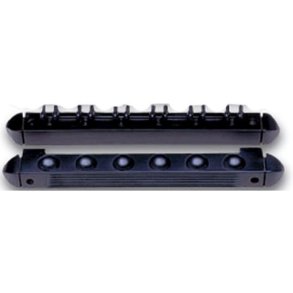 K� holder til 6 k�er m/plast clips, Sort