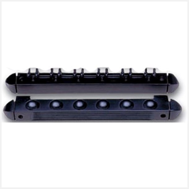 K� holder til 6 k�er m/plast clips, Sort