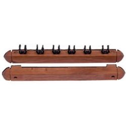 K� holder til 6 k�er m/plast clips, Mahogny