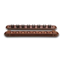 K� holder til 6 k�er m/plast clips, Mahogny