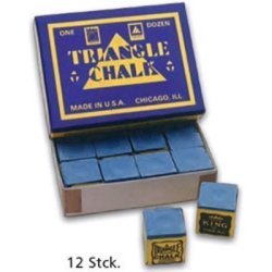 Triangle Billard Kridt, Bl�, 12 stk.