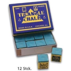 Triangle Billard Kridt, Bl�, 12 stk.