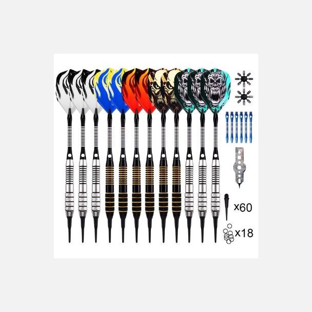 One80 - 4 s�t dartpile med tilbeh�r (soft)