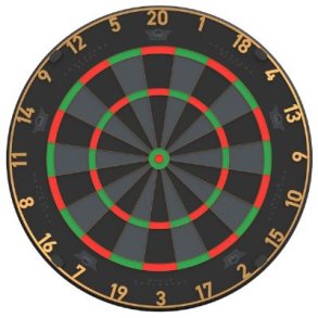 Bull's Advantage Black Dartskive