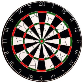 Bull's Bristol Papir Dartskive (inkl. 2 s�t dartpile)