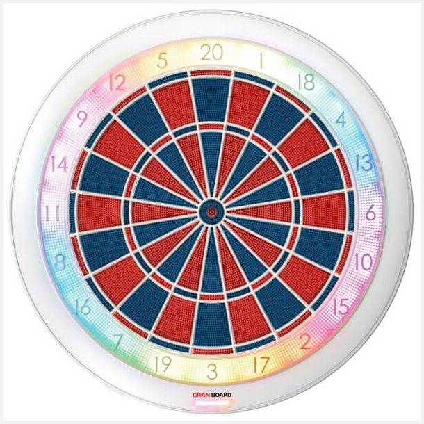 GranBoard 132 LED Bluetooth Dartskive (White)